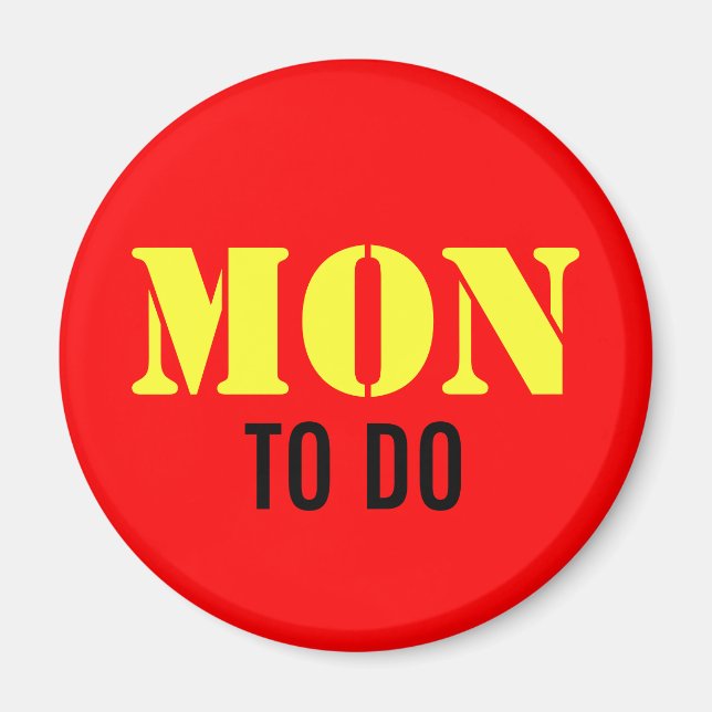 EXAMPLE: ONLY COLOR / fire red + your text Magnet (Front)