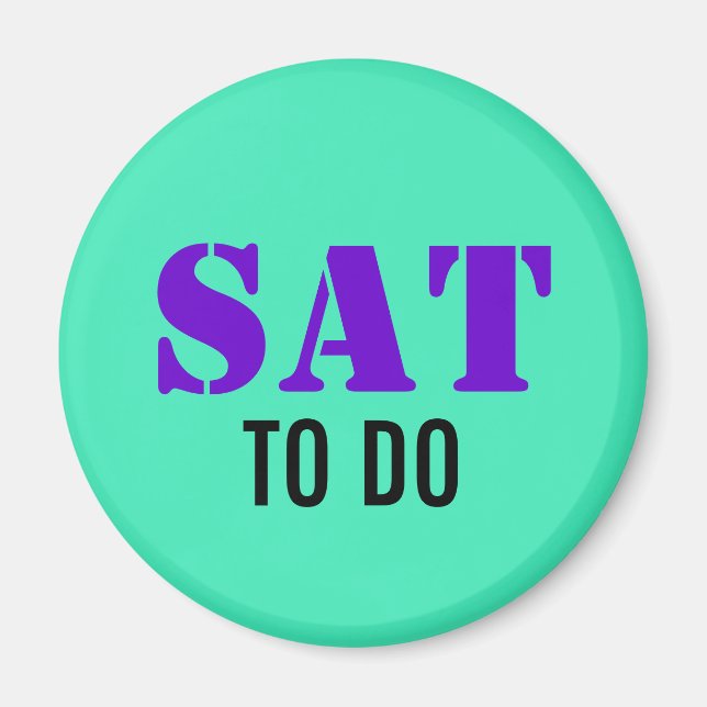 EXAMPLE: ONLY COLOR / mint + your text Magnet (Front)