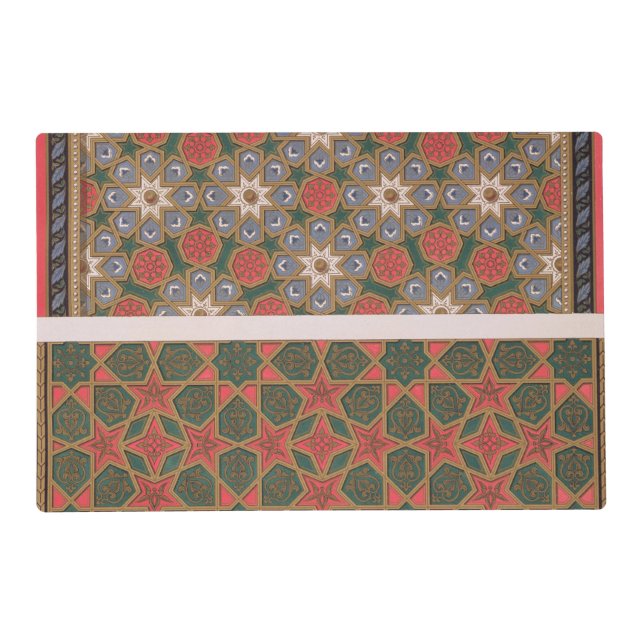 Examples of ceiling decorations, from 'Arab Art as Placemat (Front)