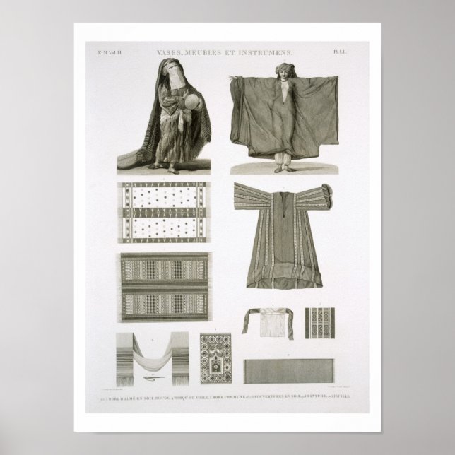 Examples of Silk and Egyptian Costumes, from 'Desc Poster (Front)