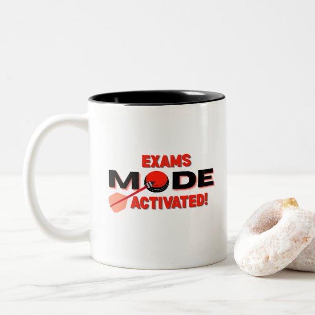 Exams Mode Activated Mug – Student Study Mug (With Donut)