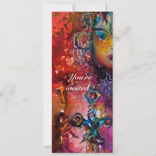 EXCALIBUR 2, bright red ,pink purple Invitation