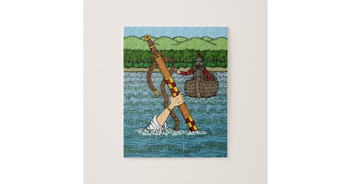 Excalibur and Arthur Jigsaw Puzzle Zazzle