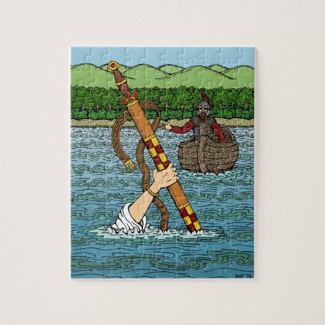 Excalibur and Arthur Jigsaw Puzzle (Vertical)