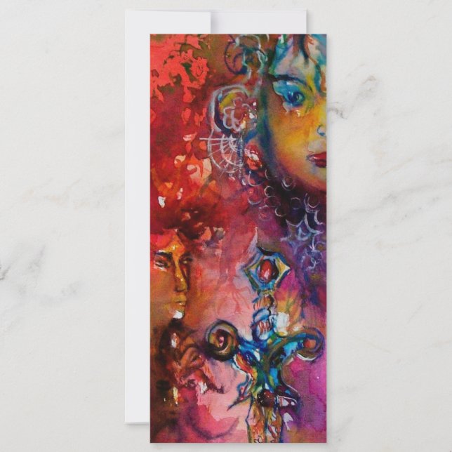 EXCALIBUR , bright red ,black Invitation (Front)