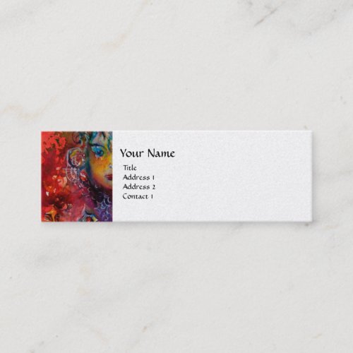 EXCALIBUR  bright red pink blue metallic gold Mini Business Card