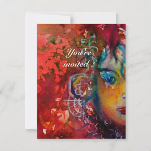 EXCALIBUR , bright red ,pink purple Invitation