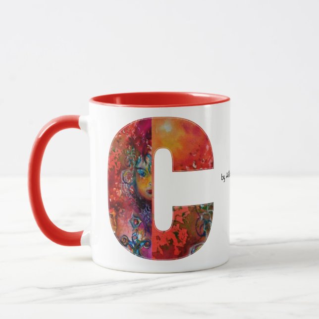 EXCALIBUR  C LETTER / FANTASY MONOGRAM MUG (Left)