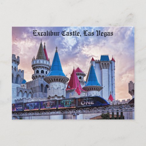 Excalibur Castle Las Vegas postcard