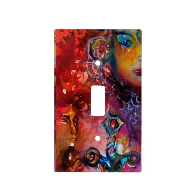 EXCALIBUR Detail ,red purple blue Light Switch Cover (Front)