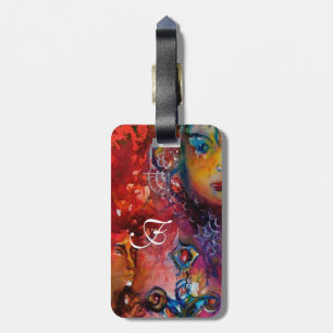 EXCALIBUR Detail ,red purple blue monogram Luggage Tag