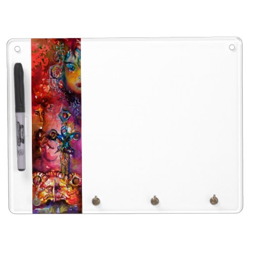 EXCALIBUR DRY ERASE BOARD WITH KEYCHAIN HOLDER
