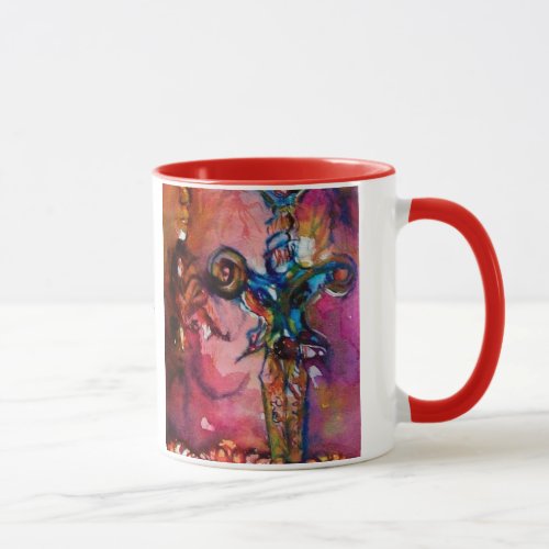 EXCALIBUR  K LETTER  FANTASY MONOGRAM MUG