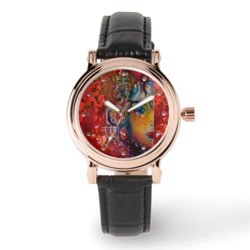 EXCALIBUR Lady Of Sword Red Fantasy Watch