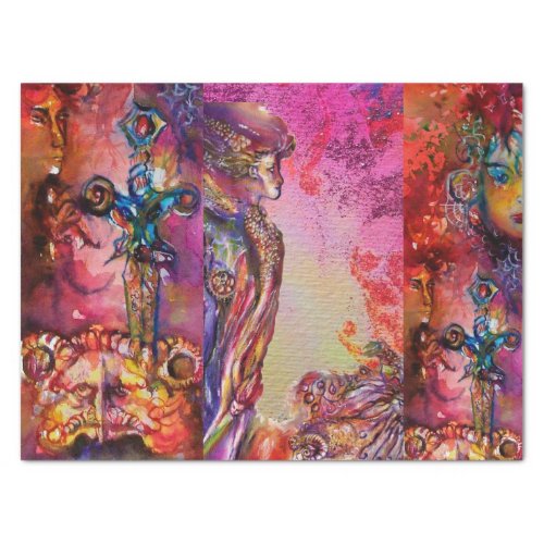 EXCALIBUR Magic Sword Arthurian Legend Watercolor Tissue Paper