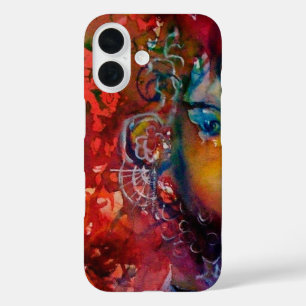 EXCALIBUR /MAGIC SWORD Fuchsia Red Black Fantasy iPhone 16 Case