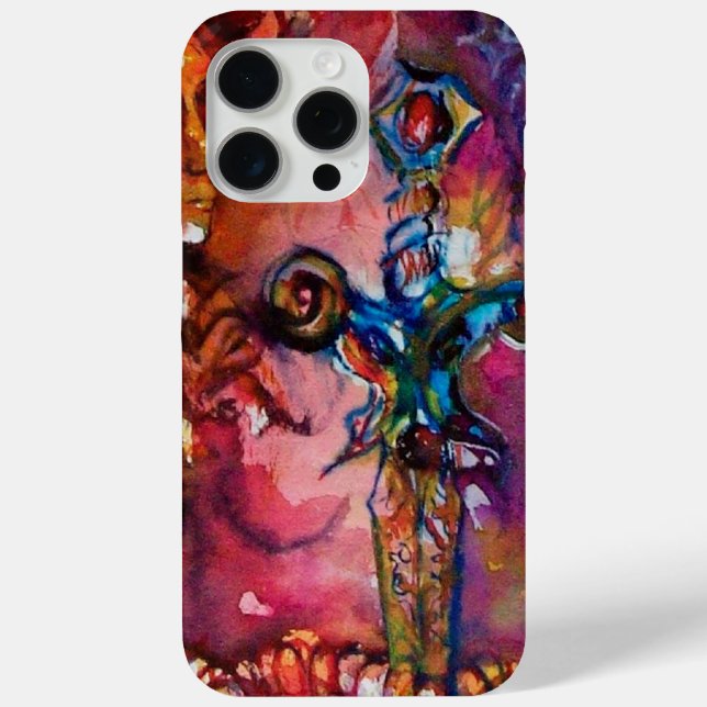 EXCALIBUR MAGIC SWORD Fuchsia Red Fantasy Case-Mate iPhone Case (Back)