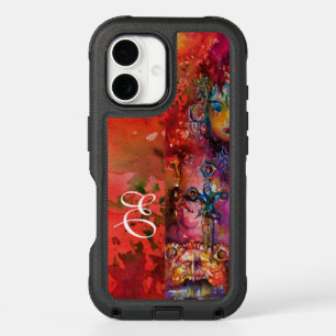 EXCALIBUR MAGIC SWORD Fuchsia Red Fantasy Monogram iPhone 16 Case