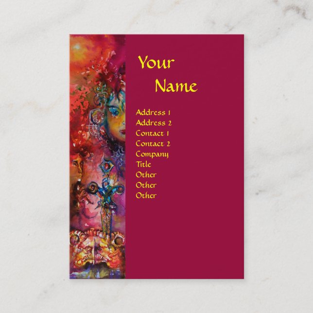 EXCALIBUR  MONOGRAM BUSINESS CARD (Front)