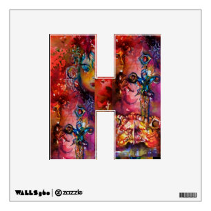 EXCALIBUR MONOGRAM H LETTER WALL DECAL