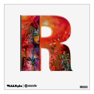 EXCALIBUR MONOGRAM R LETTER WALL DECAL