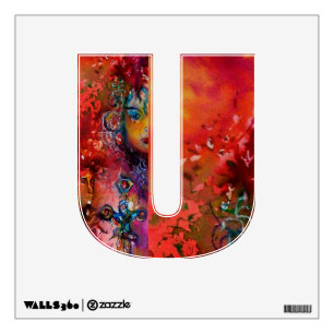 EXCALIBUR MONOGRAM U LETTER WALL DECAL