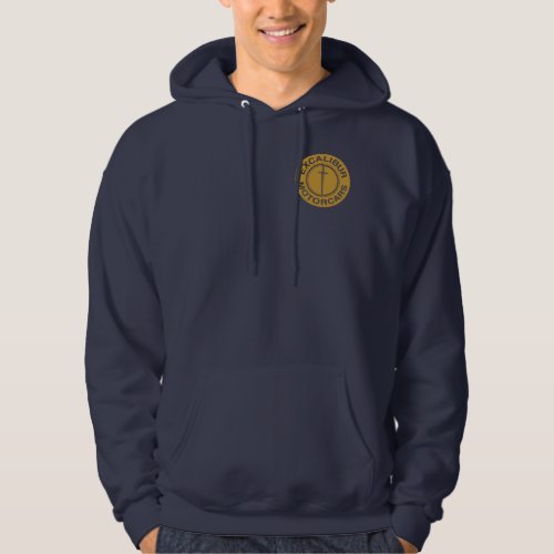 Excalibur Motorcars Gold logo hoodie