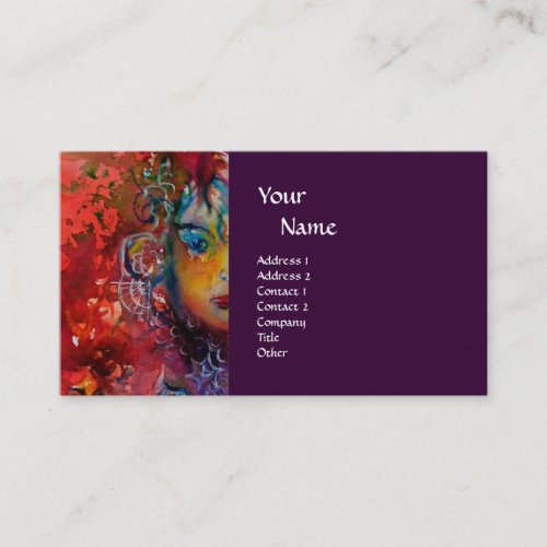 EXCALIBUR purple fuchsia blue red pink white Business Card