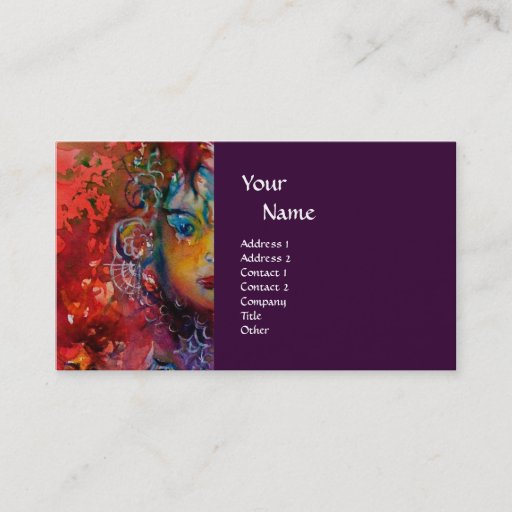 Customizable EXCALIBUR purple fuchsia blue red pink white Business Card Template