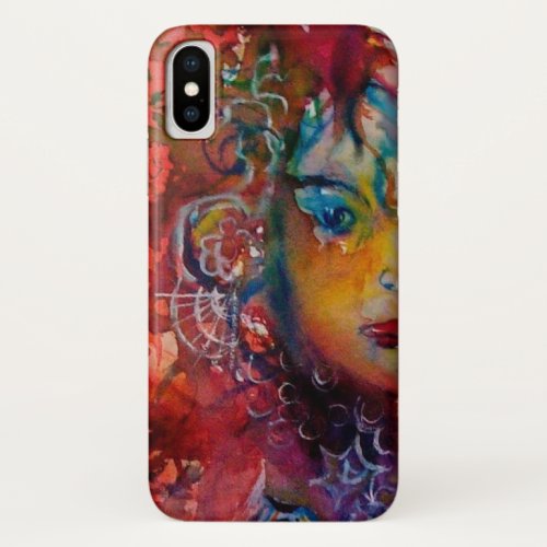 EXCALIBURQUEEN OF MAGIC SWORD Fantasy Red Yellow iPhone X Case