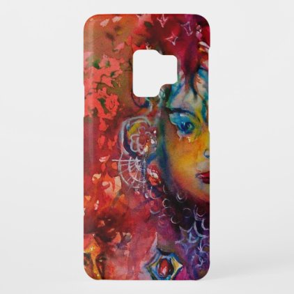 EXCALIBUR,QUEEN OF MAGIC SWORD Fantasy Red Yellow Case-Mate Samsung Galaxy S9 Case