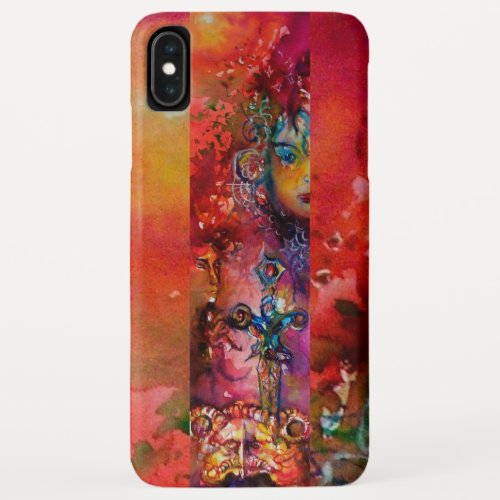 EXCALIBUR QUEEN OF MAGIC SWORD Red Yellow Fantasy iPhone XS Max Case