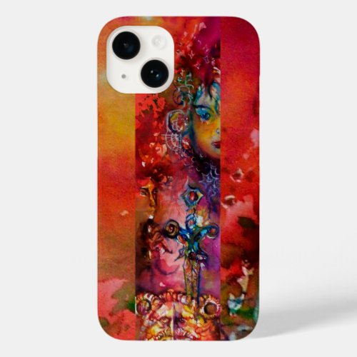 EXCALIBUR QUEEN OF MAGIC SWORD Red Yellow Fantasy Case_Mate iPhone 14 Case