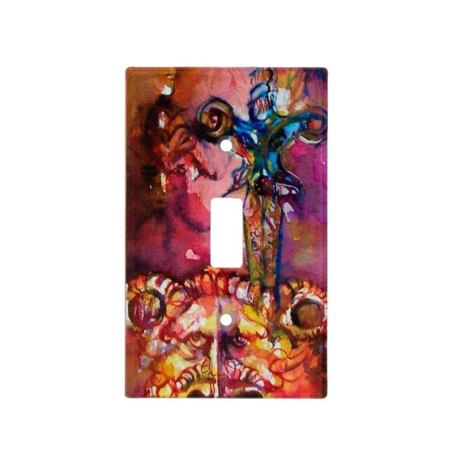 EXCALIBUR ,red purple blue Light Switch Cover (Front)