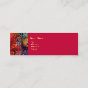 EXCALIBUR red purple fuchsia blue white Mini Business Card
