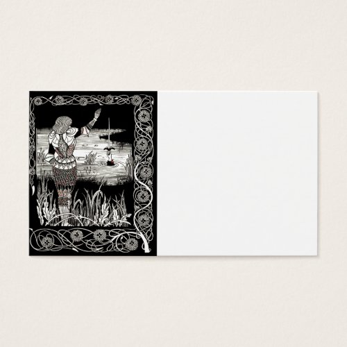 Excalibur Rising from  the Lake Business Card Templates