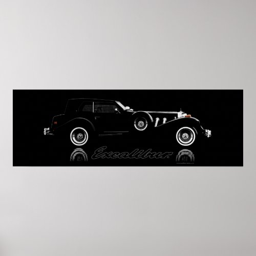 Excalibur Series IV Black Phaeton 36 x 12 Poster