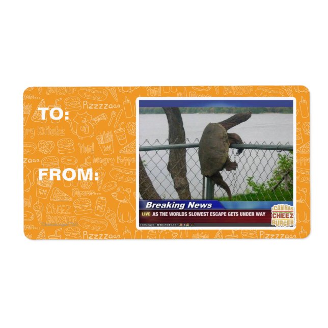 Excaping Turtle Label (Front)