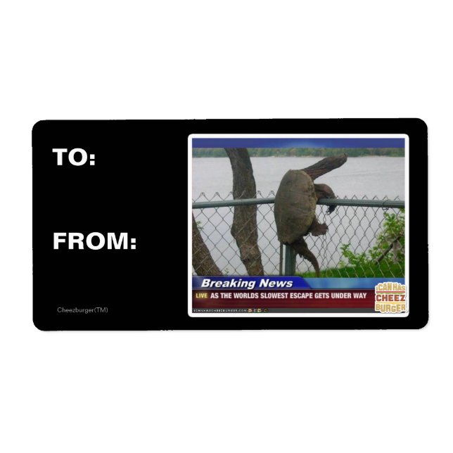 Excaping Turtle Label (Front)