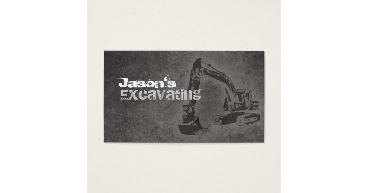 Excavating Business Cards | Zazzle.com