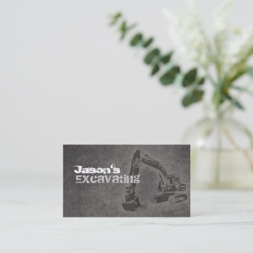 Excavating Business Cards | Zazzle