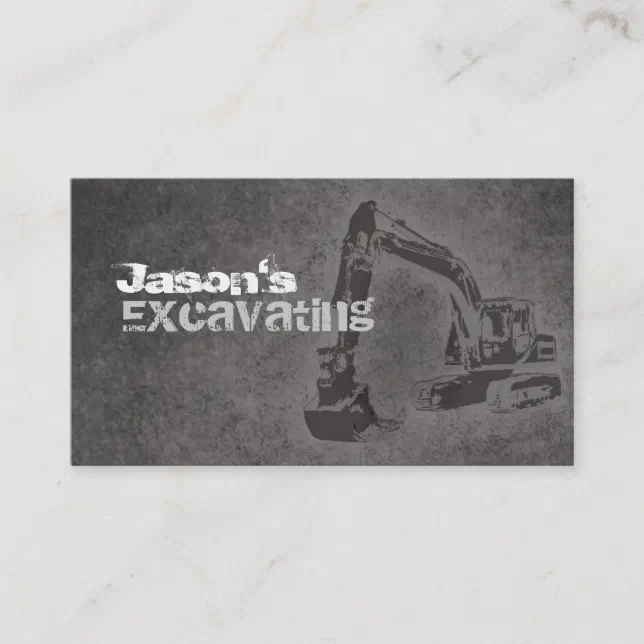 Excavating Business Cards | Zazzle