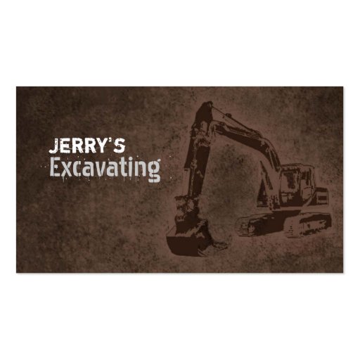 Excavating Business Cards | Zazzle