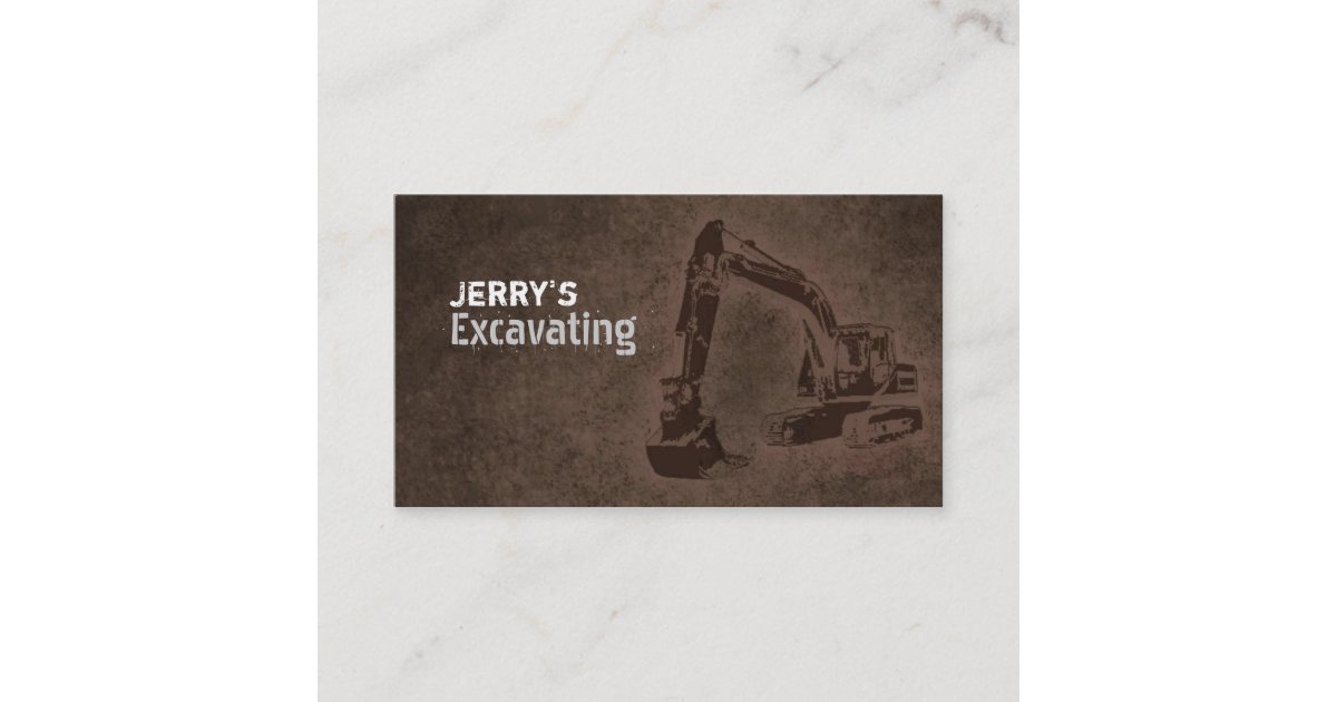 Excavating Business Cards | Zazzle