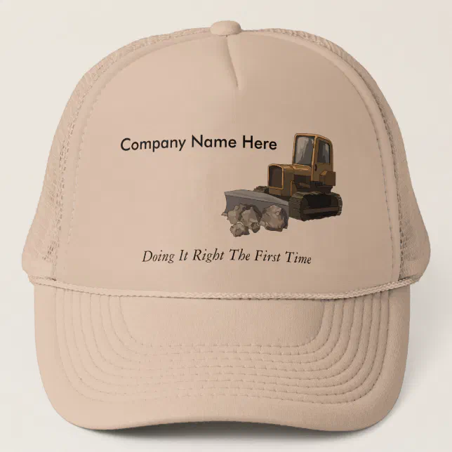 Excavating Company Slogan Hat Zazzle