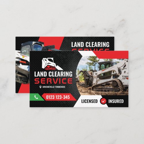 Excavating Forestry mulching land clearing Business Card