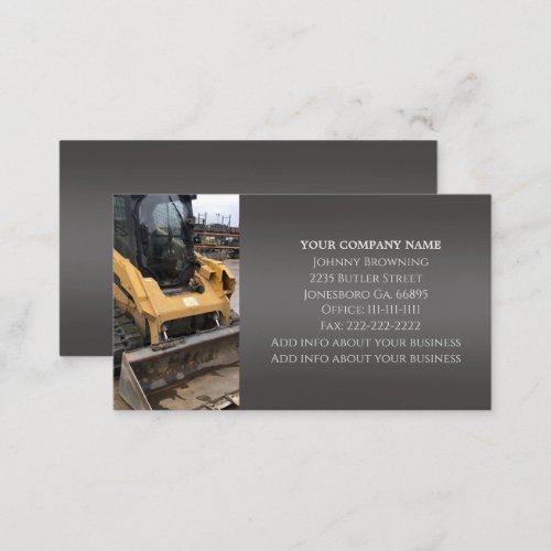 Excavation Service Business Card