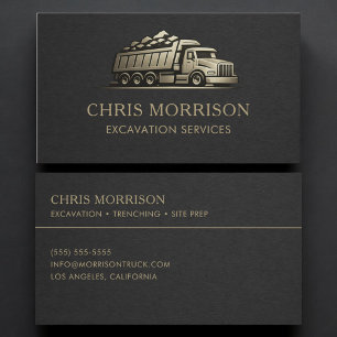 Excavation Services Professional Business Card