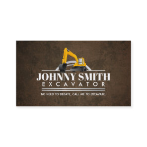 Excavation Slogans Business Cards