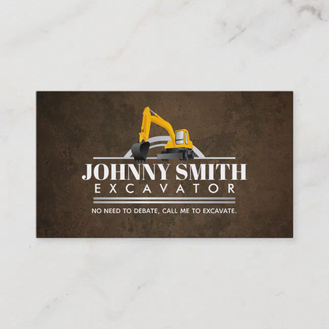 Excavation Slogans Business Cards Zazzle